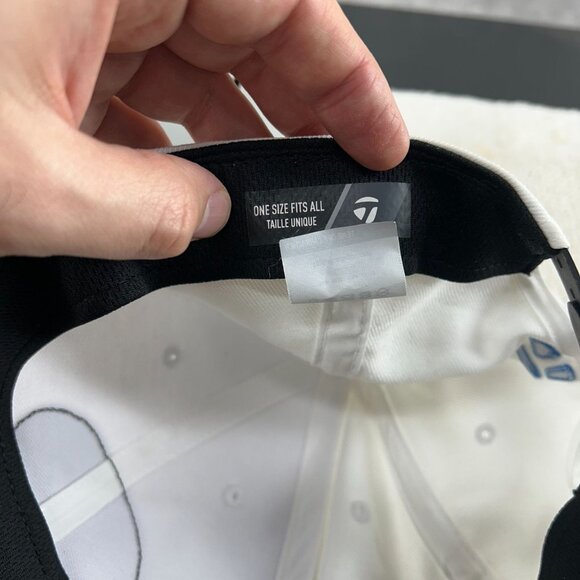 Taylor Made Sim2 Snapback Golf Hat OSFA Driver Launch Golfing Patch Cap White - Picture 7 of 8